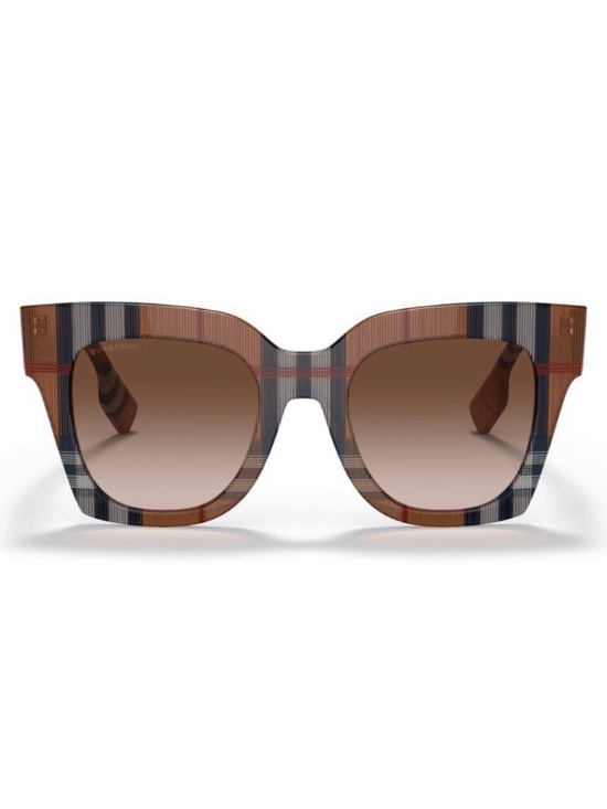 Burberry Accessories - Burberry Nova Check Square Sunglasses in Brown and Black NWT